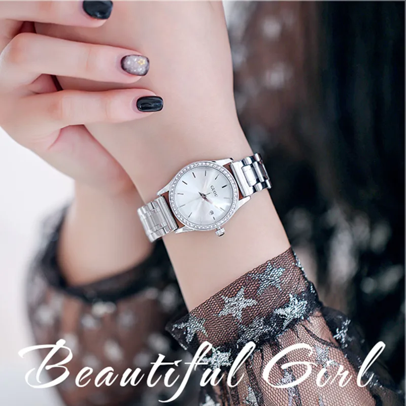 Часы наручные женские кварцевые модные роскошные брендовые стальные