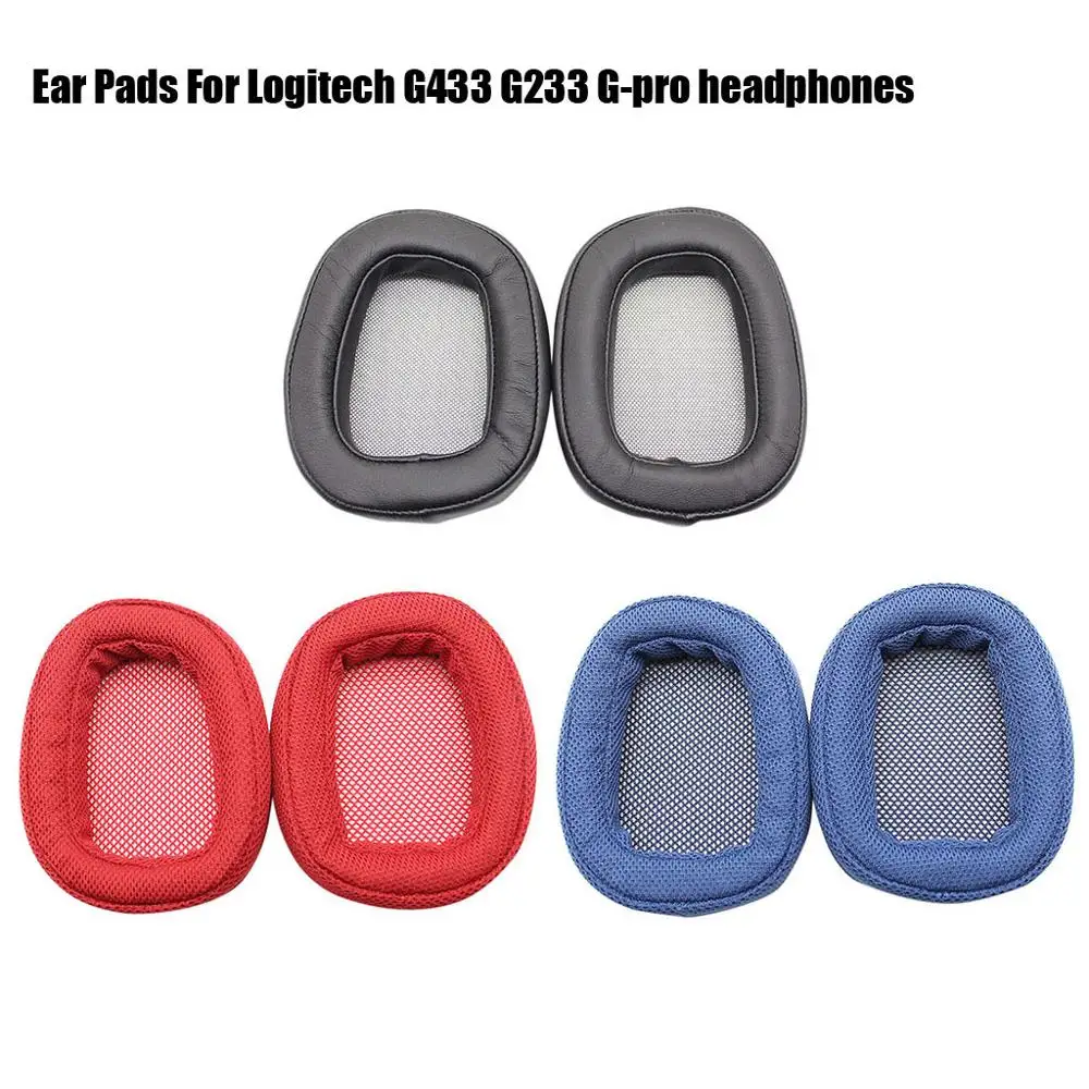 Сменные кожаные Амбушюры подушечки для наушников для logitech G433 G233 G-для наушников, накладки для наушников, аксессуары для наушников#724