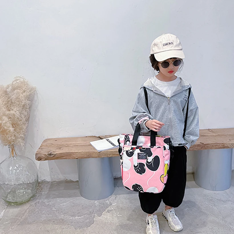 

Mickey Animation Tutoring Messenger Bag Elementary Middle School Students Handbag Art Bag Kid's book bag girl cartoon tutoring