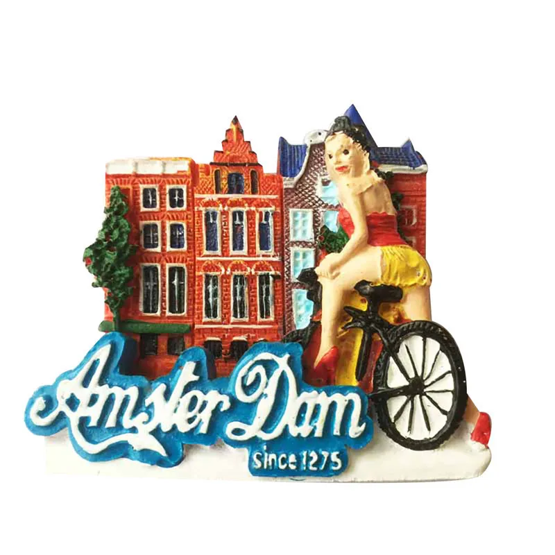

Lychee Netherlands Amsterdam Refrigerator Magnetic Sticker Famous Landscape Fridge Magnet Modern Home Kitchen Decoration