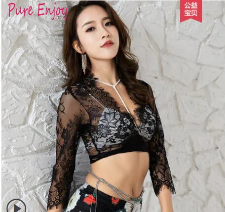 lace top 2 Кружевной топ для танца живота. сексуальный кружевной костюм - Цвет: lace top 2
