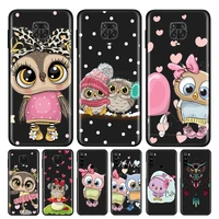 lovely animal owl silicone cover for xiaomi redmi note 10 10s 9 9s pro max 9t 8t 8 7 6 5 pro 5a phone case