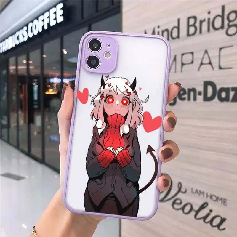 

Devil woman Phone Cases Matte Transparent for iPhone 7 8 11 12 s mini pro X XS XR MAX Plus cover funda