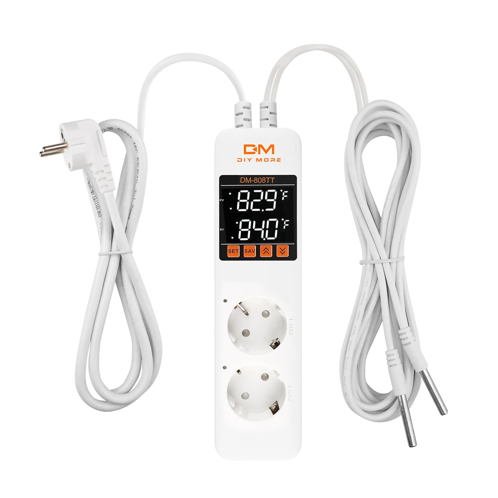 ac85 250v 10a dm 808tt dual temperature control socket temperature humidity controller meter intelligent electronic socket free global shipping