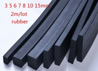 2 mlot square rubber seal for doors and windows anti collision sound insulation black rubber sealing strip thick 3 5 6 7 8 10mm