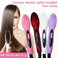hot hair straightener brush auto hair irons electric hair straightener comb massager simply fast hair care styling machine