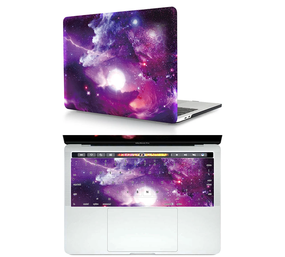 Жесткий чехол HRH 2в1 с рисунком неба и силиконовой клавиатурой для Mac Pro13 &quotA2159 Retina