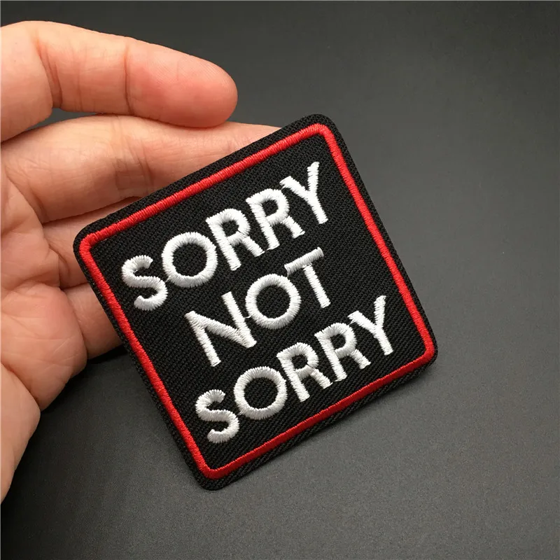 SORRY NICHT LEID DIY Eisen Patch auf Kleidung Abzeichen Nähen Aufkleber Applique Dekoration Stickerei Streifen für Kleidung – Detail 5