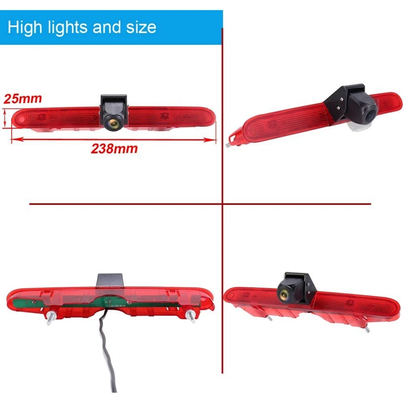 

Rear View Backup Camera 3Rd Brake Light Parking Camera for Peugeot Partner 2 Tepee Rifter Citroen Berlingo 3 4 B9 Kasten