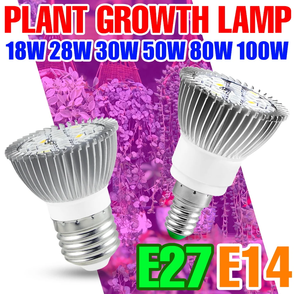 

Led E27 Plant Grow Light Full Spectrum Plant UV Lamp E14 Phyto Growth Lamp Indoor Hydroponics Growing System Greenhouse Lighting