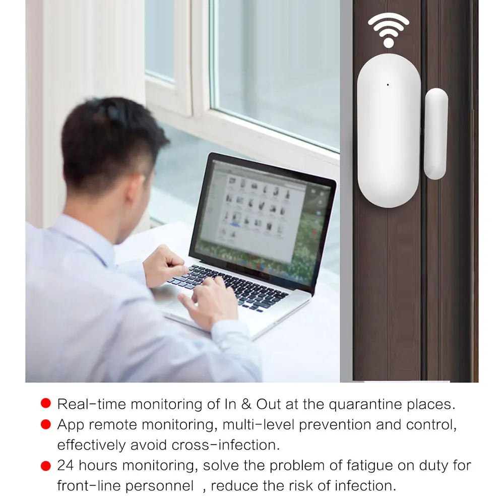 GauTone PB69 TUYA Smart Wifi датчик для двери домашней безопасности оповещения охранной