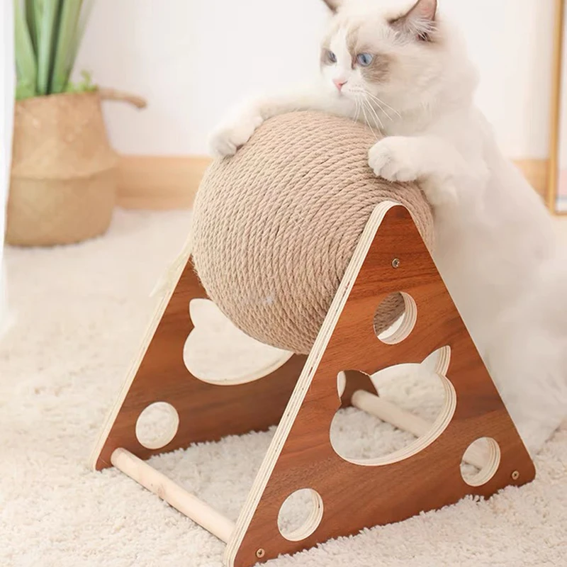 

Cat Scratcher Kitten Scratching Board Sisal Rope Ball Toy Cats Scratch Pet Grinding Paws Supplies Cats Scratching Toys Scratcher