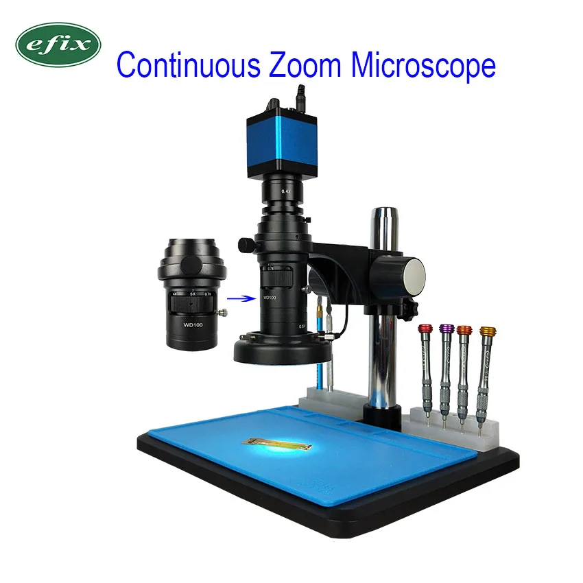 Микроскоп паяльный 22MP HDMI USB TF Монокуляр с непрерывным увеличением для BGA iPhone