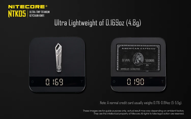 NITECORE NTK05 UltraTiny титановый брелок нож Мини Многофункциональный складной охотничий кемпинг Рыбалка Открытый