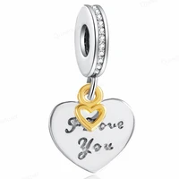 925 sterling silver charms heart european bead fit original bracelets chain diy pendant charm beads girl women jewelry making