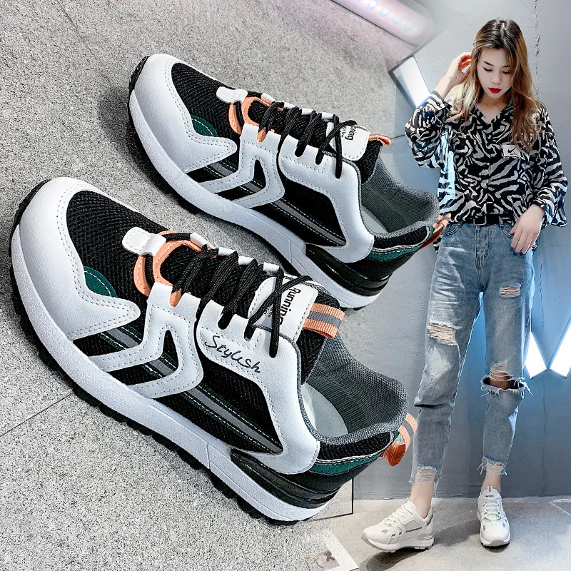 

Женская обувь Новинка Весна 2021 дышащие универсальные кроссовки для студентов женские беговые кроссовки