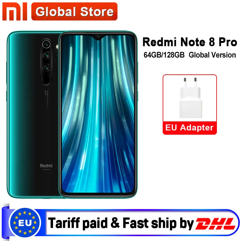 Глобальная версия смартфона Xiaomi Redmi Note 8 Pro 6 ГБ 128 ГБ/64 64 мегапиксельная