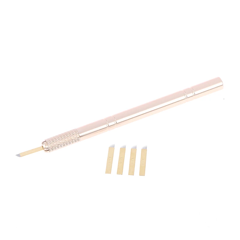 Ручной профессиональный набор для татуировки бровей Золотая тату-ручка Tebori 3D + 5