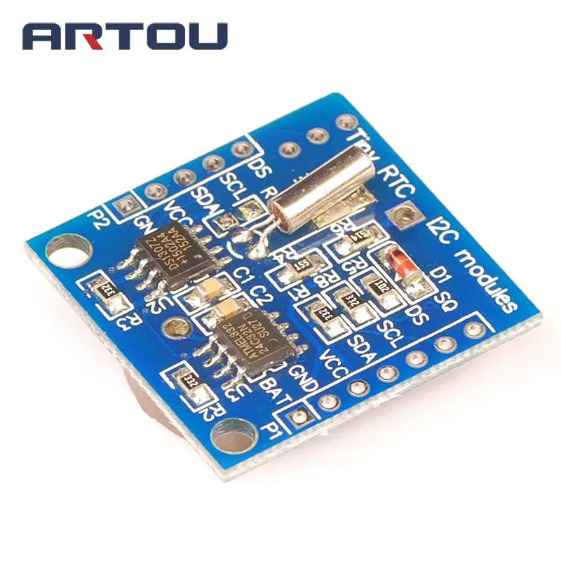 Новый модуль часов реального времени I2C RTC DS1307 AT24C32 для АРР ARM PIC оптом (батарея в