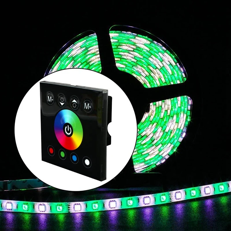 RGB Светодиодный настенный выключатель с диммером пластиковый переключатель для