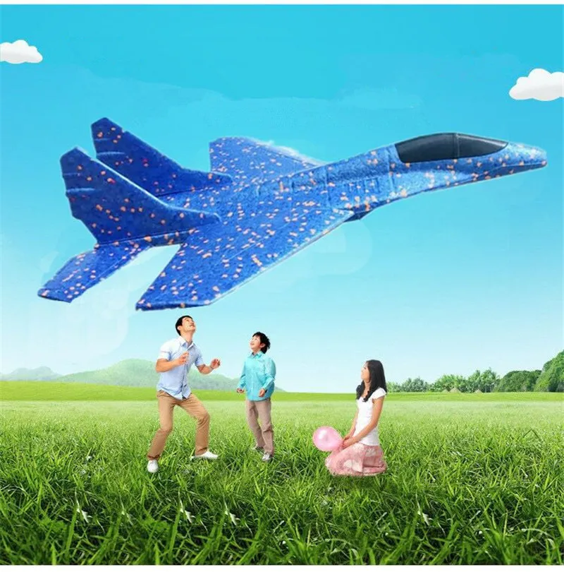Детские игрушки ручной бросать лазерной обрезки модели самолета пены трюк