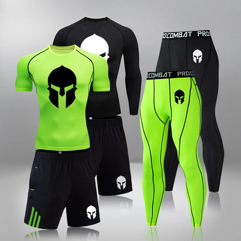 

Brand Men's Running Fitness Sport Sets Jogging Gym Yoga Training Quick-Drying Underwear Compression Sports Suits For Men