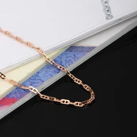 au750 18k gold chain jewelry real 18k yellow gold necklace for women female anchor chain 0 91 31 6mm gold chain 40 50cm gift