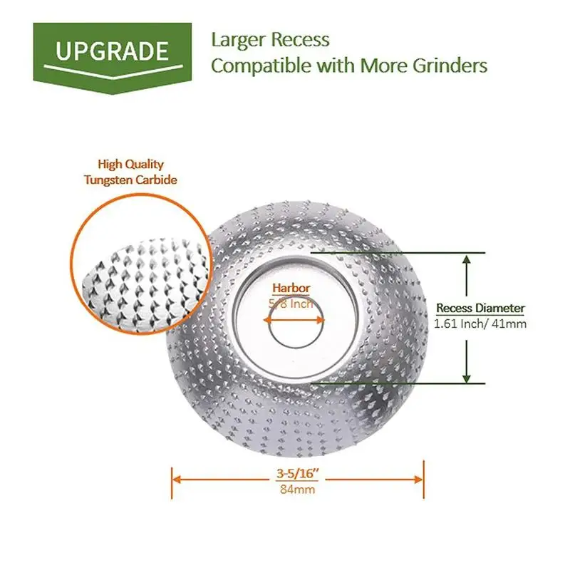 

Woodcarving disc and tungsten grinder shaping disc Q5Q4 machine attachment recoil serrated Angle grinder For wood forming d C7P7