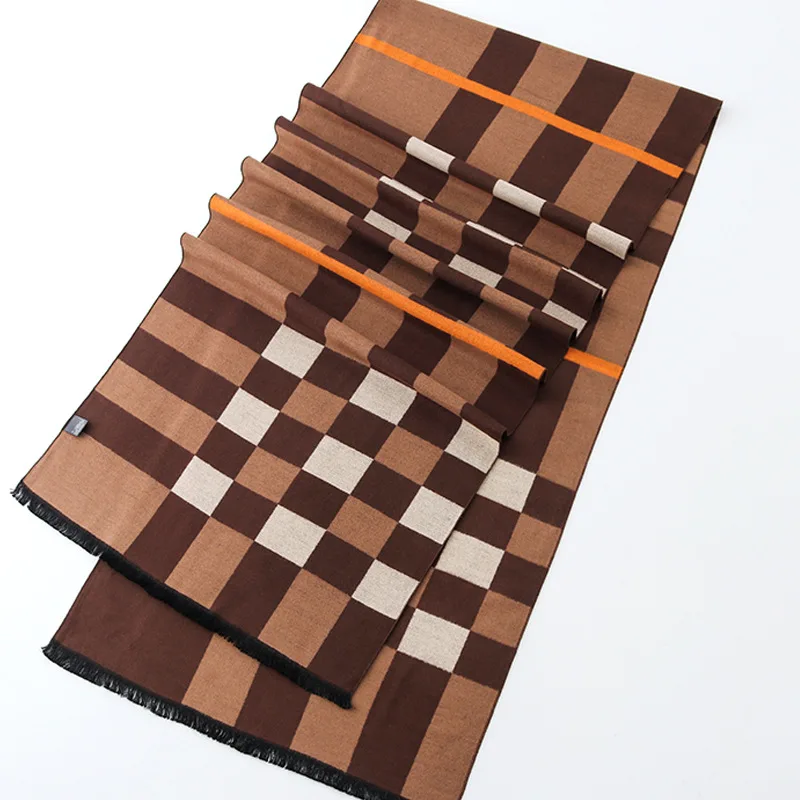 Мужской шарф для мужчин среднего и пожилого возраста утолщенный теплый осенне