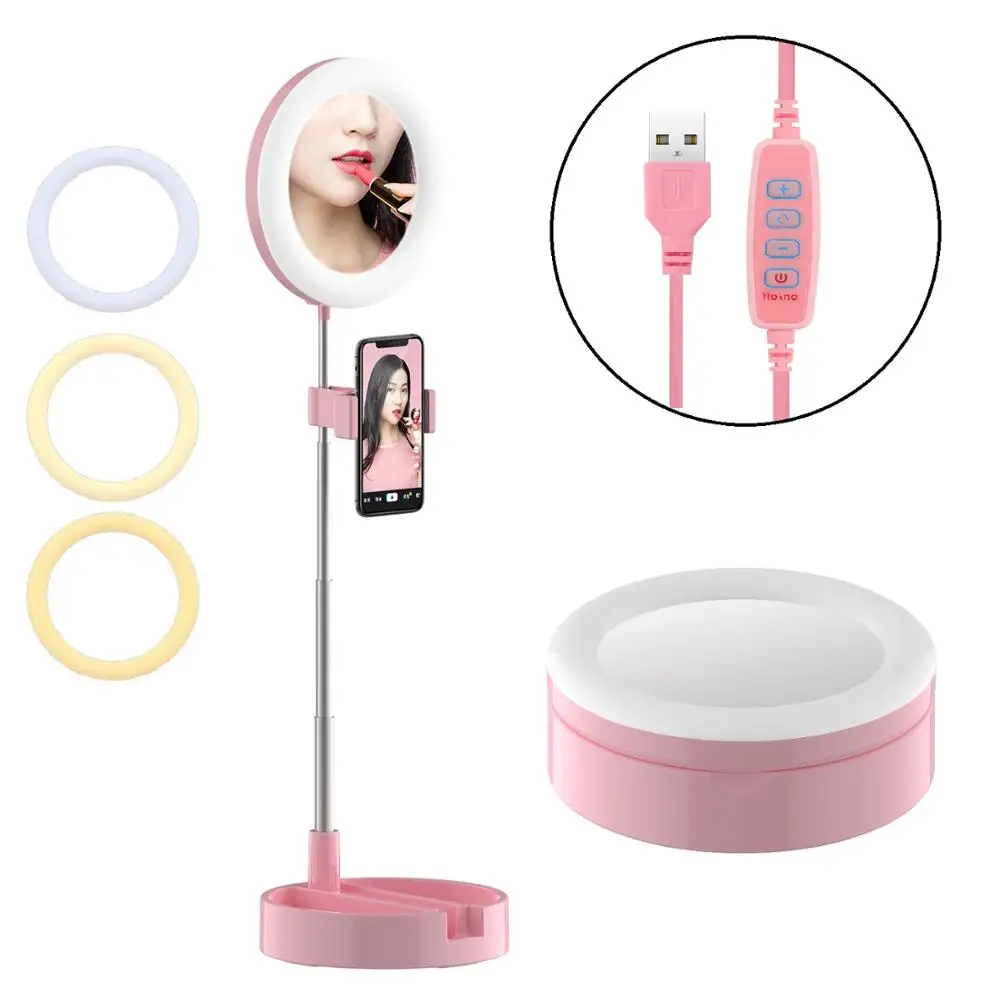 Кольцевой светильник для селфи фотостудии с регулируемой яркостью фотографии