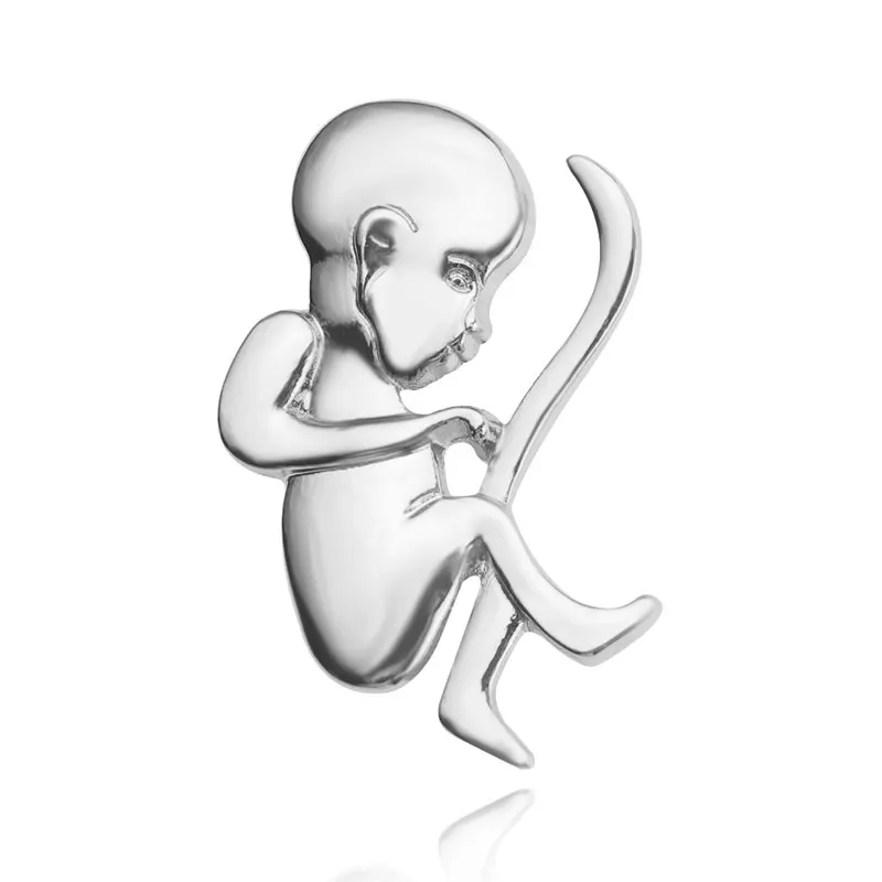 fetus 2 Модные броши в форме B-mode для беременных, булавка, ювелирное изделие для маленьких детей, подарки для врача/медсестры, для мужчин и женщин, медицинские эмалированные нагрудные булавки - Окраска металла: fetus 2