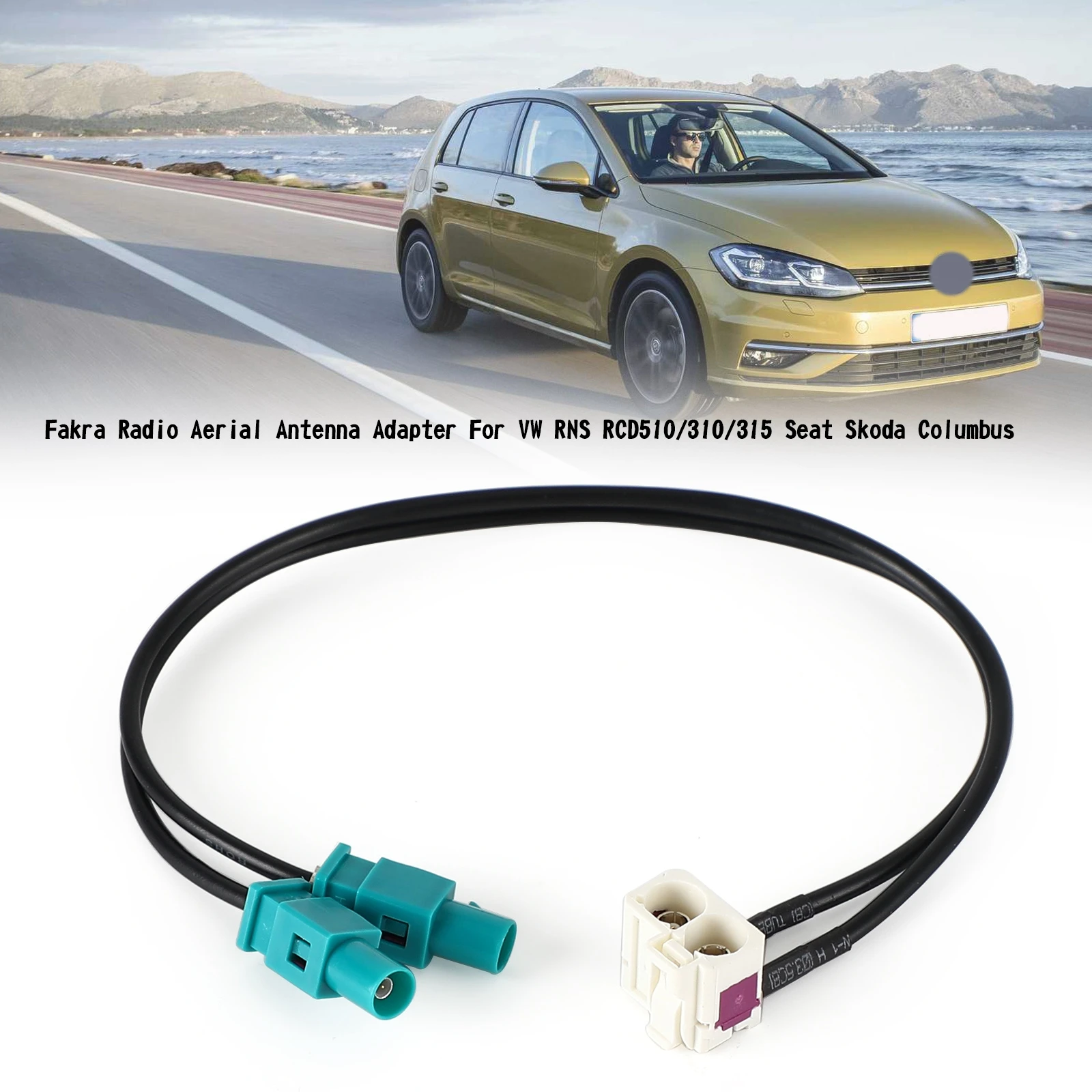 

Радиоантенна Artudatech Fakra, адаптер для VW RNS RCD510/310/315 Seat Skoda, автомобильные аксессуары