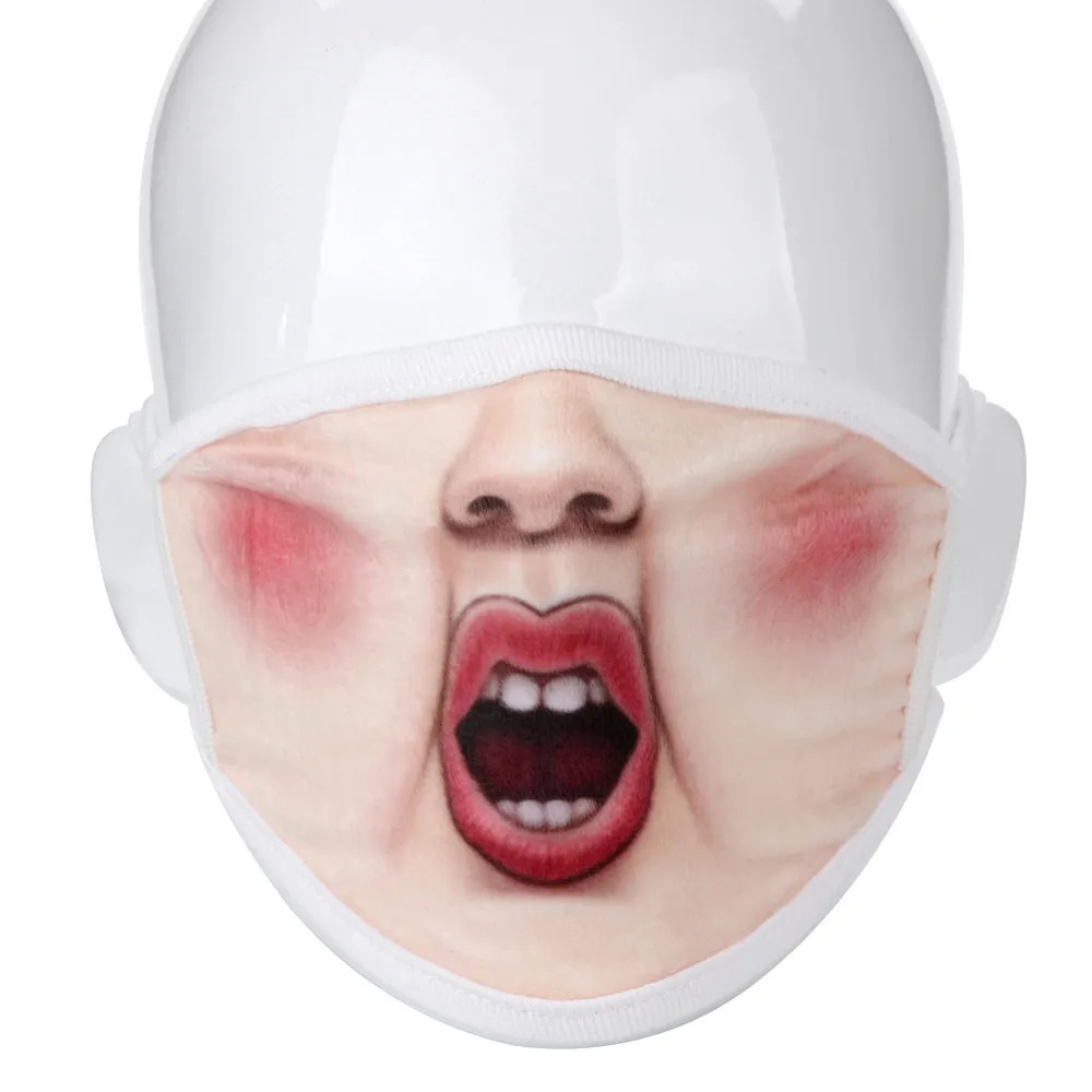 Face Mouth Muffle Mask Creative Unisex Woman Fun Anime Funny Expression Emotional Anti-Dust Warm Face Mask K919