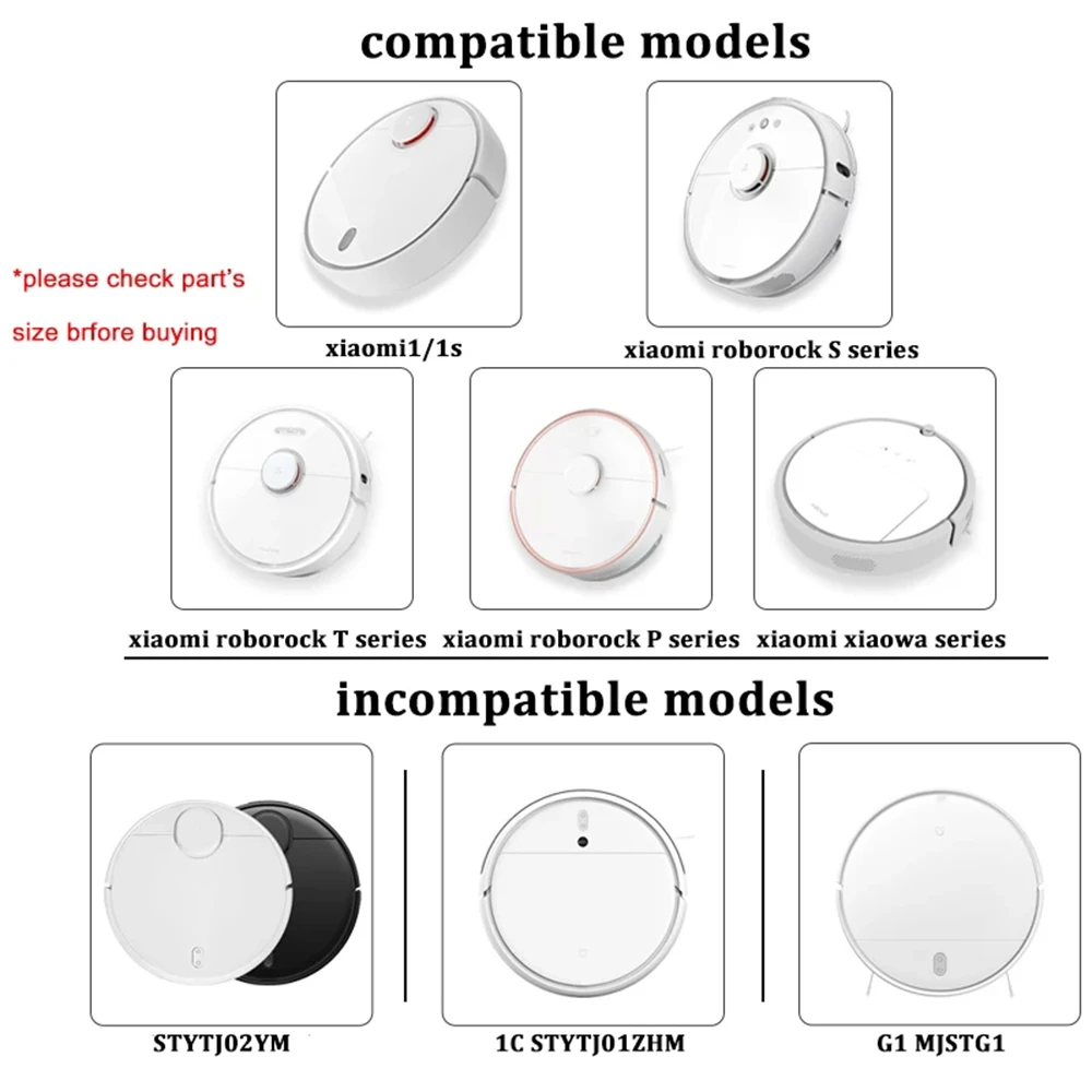 

Xiaomi Mijia 1s 1st Roborock S50 S5 Max S6 MaxV S6 Pure Hepa Filter Mop Cloth Main Brush Accessories Robot Vacuum Cleaner Parts