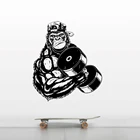 Gorilla Bodybuilder тренажерный зал фитнес наклейки на стену показать сильную прочность наклейка виниловый домашний декор интерьер дизайн роспись съемная