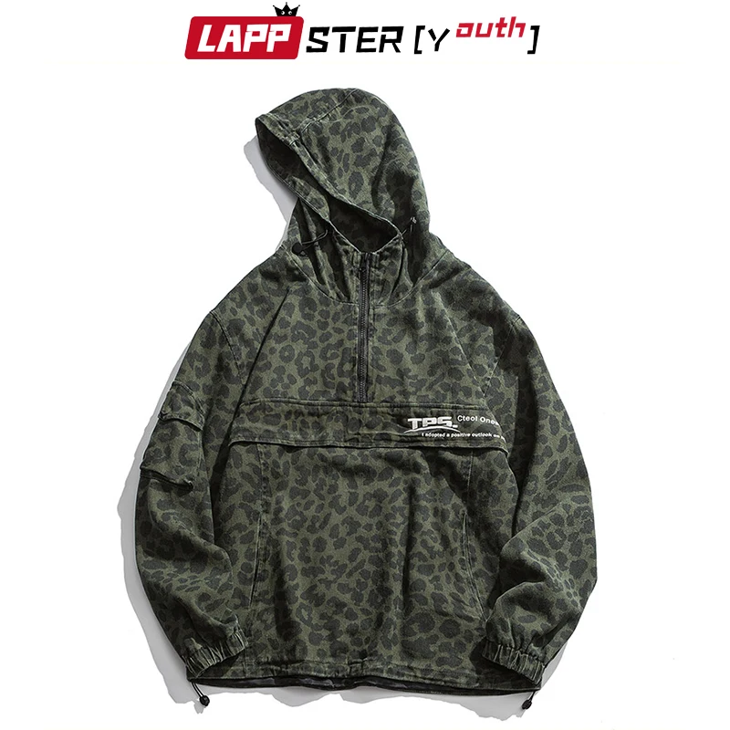 LAPPSTER мужские леопардовые уличные толстовки 2019 Японская уличная хип хоп с