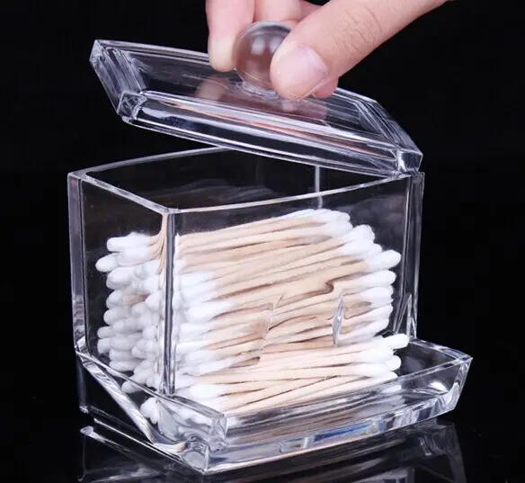 Прозрачная акриловая коробка держатель Q tip для косметики|Коробки и ящики