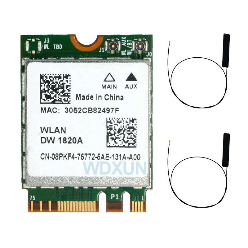 Wifi адаптер DW1820A BCM94350ZAE BCM94356ZE 802.11ac BT4.1 867 Мбит/с BCM94350 M.2 NGFF Wi-Fi беспроводная карта