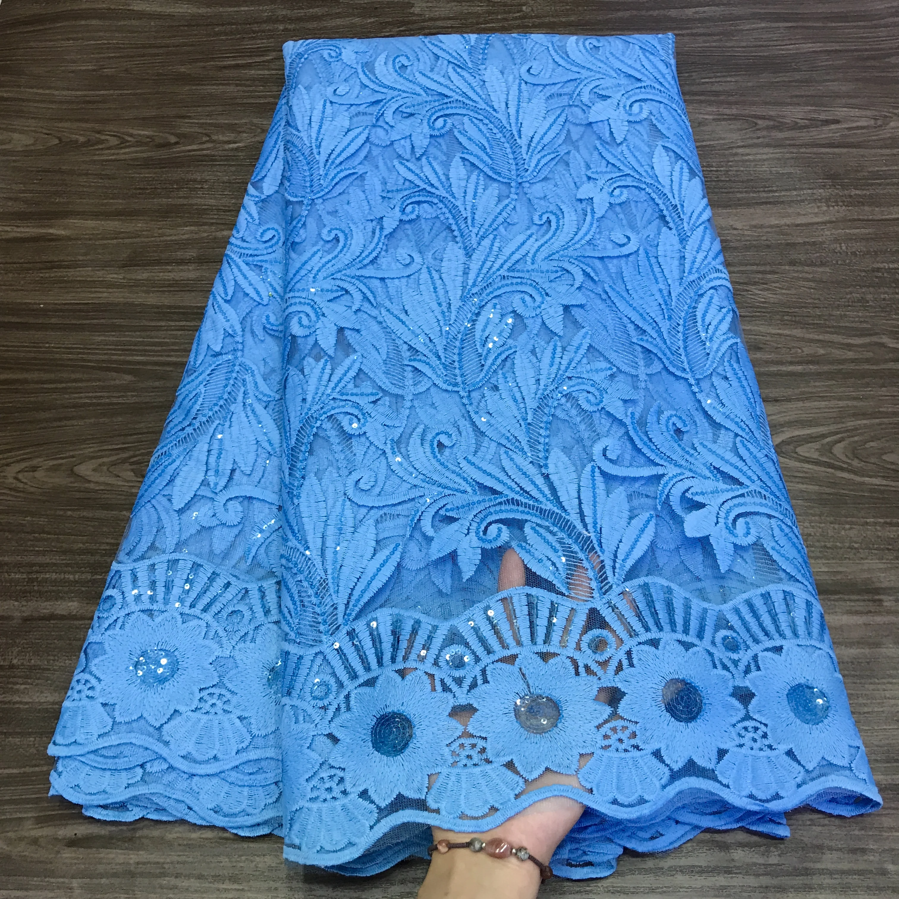 Белая нигерийская кружевная ткань африканская 2020 Высококачественная