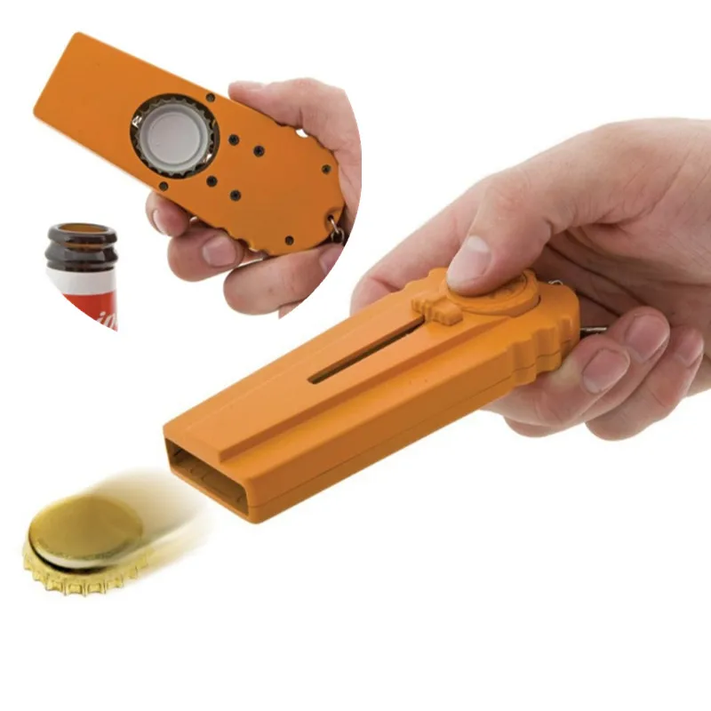 

New Cap gun ejection bottle opener wine beer spring cap removing tool launch destapador Drink Opening Shooter Kitchen Gadgets