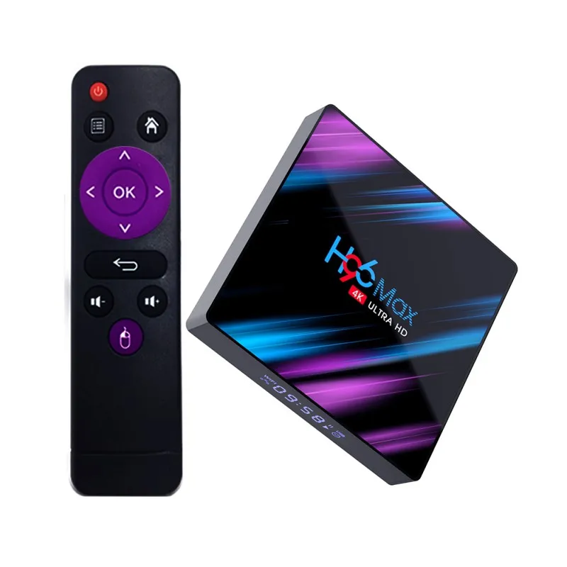 

H96 Max RK3318 Android 9,0 Bluetooth 4,0 четырехъядерный HD ТВ-приставка, ридер для потоковой передачи мультимедиа 2/4G + 16/32/64G, европейская розетка