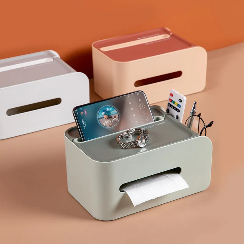

Home living room, bathroom remote control desktop napkin box simple multifunctional tissue box storage box