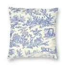 Роскошный традиционный темно-синий французский тканевый чехол для диванной подушки с рисунком Jouy мягкий чехол для подушки домашний декор