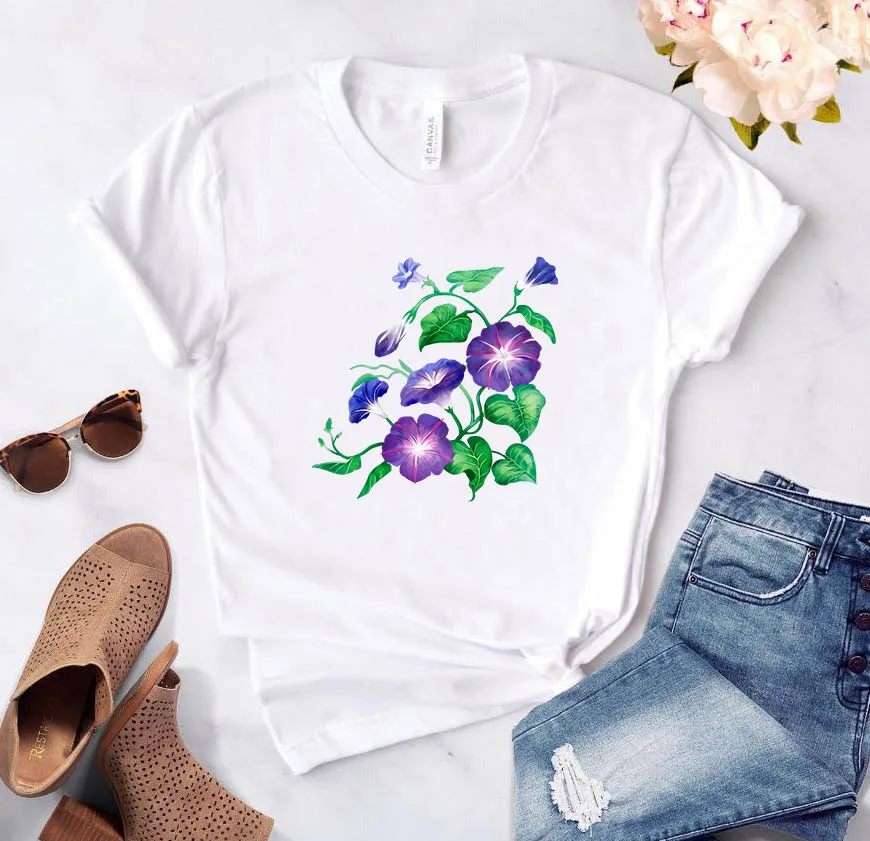 

Flower T-shirts Women's Summer Crop Top With Sleeves Women-clothing Woman Short Sleeve Tops Cute Kawaii Clothes for 2021 Shirt