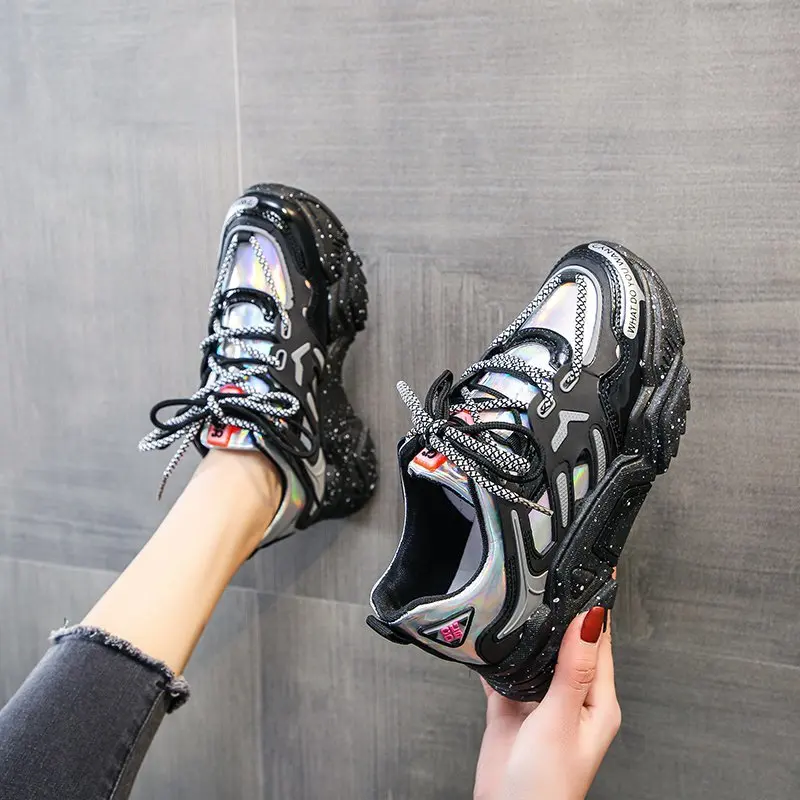 

Sneakers Women Thick Bottom Platform Shoes Woman Vulcanize Shoes Running Shoes Outdoor Walking Jogging Trainers WB23