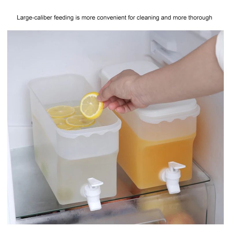 

3.5L Water PotsLarge Capacity Fruit Juice Kettle Cold Water Kettle With Faucet Refrigerator Cold Water Kettle Cold Water Bucket
