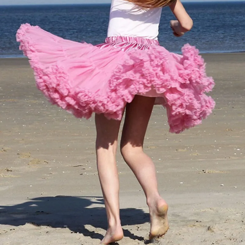 Женские однотонные фатиновые юбки Пышные пачки для больших девочек Праздничная