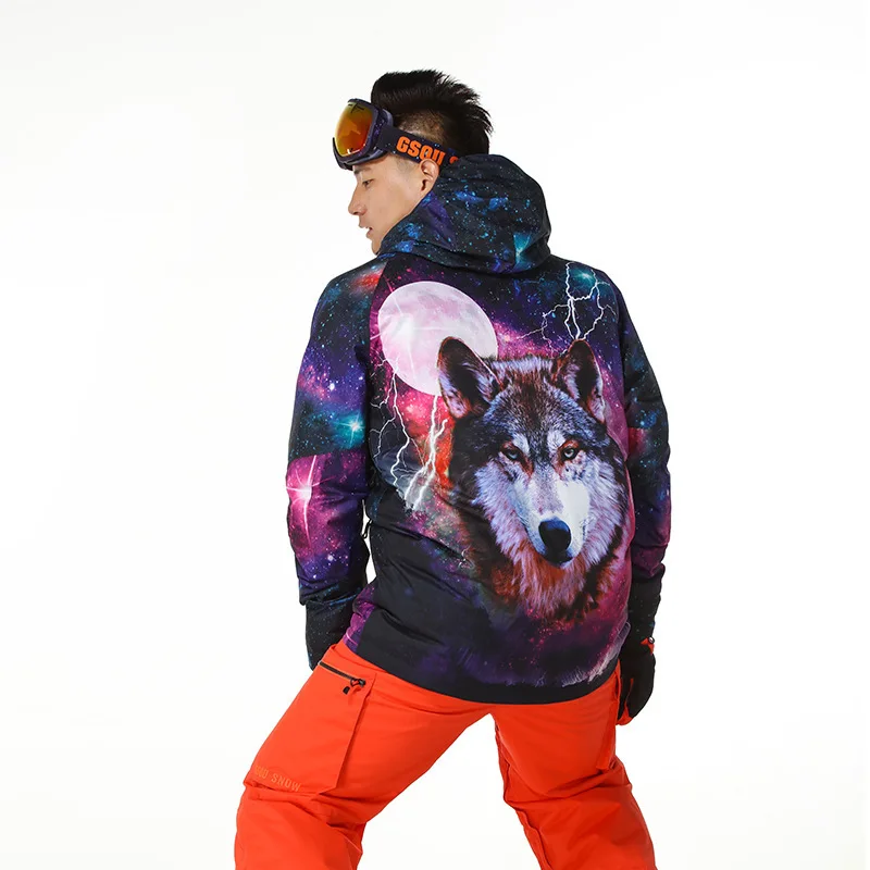 Мужской лыжный костюм Gsou Snow одноместная и двойная спортивная Лыжная куртка