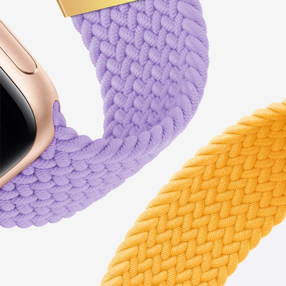 

Braided Solo Loop bnad For Apple Watch strap 44mm 40mm 42mm 38mm 44 mm Nylon Elastic Fabric Bracelet For iWatch Serie SE 7654321