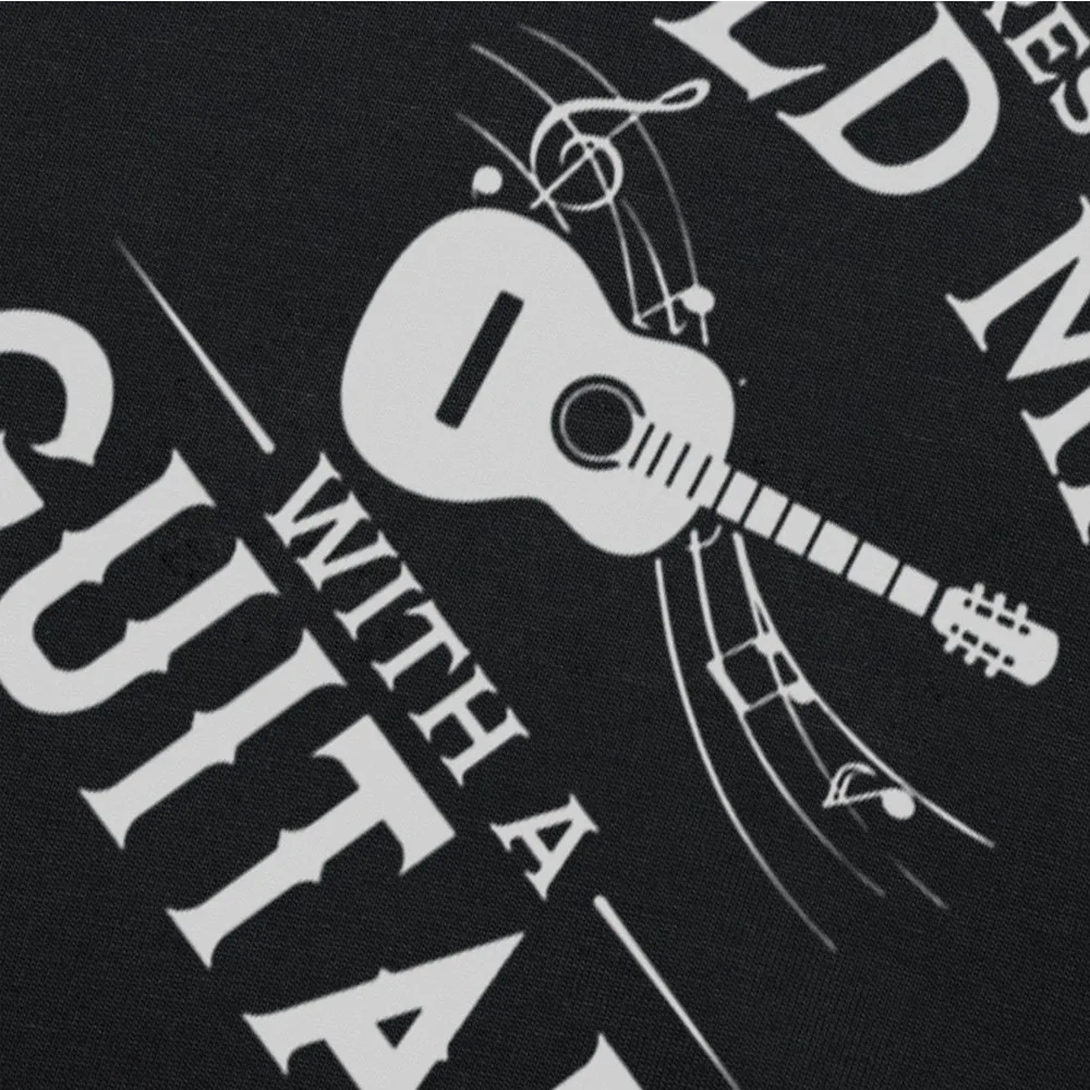 lustige eine alte mann elektrische gitarre bass grafik neue baumwolle kurzarm dad t shirts kühlen musiker gitarrist harajuku t shirt free global